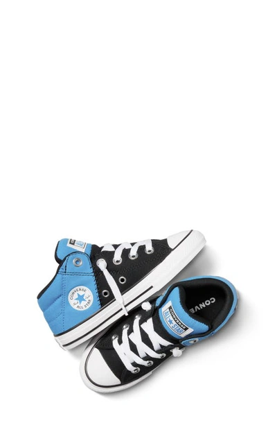 Shop Converse Kids' Chuck Taylor® All Star® Axel Mid Sneaker In Blue Slushy/ Black/ White