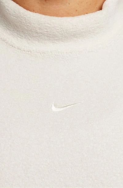 Shop Nike Sportswear Cozy Long Sleeve Crop Top In Light Orewood Barn/ Sail