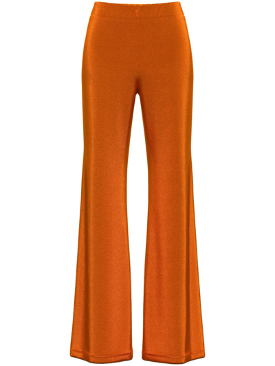 Shop Margherita Maccapani Orange The Easy Flared Trousers