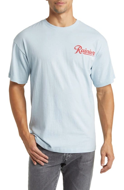 Shop The Forecast Agency Rainier Mountain Fresh Graphic T-shirt In Light Blue