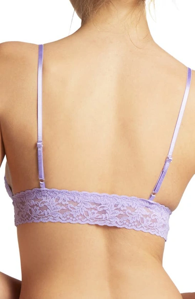 Shop Hanky Panky Signature Lace Padded Bralette In Wisteria Purple