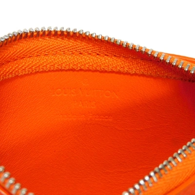 Pre-owned Louis Vuitton Pochette Clés Orange Leather Wallet  ()