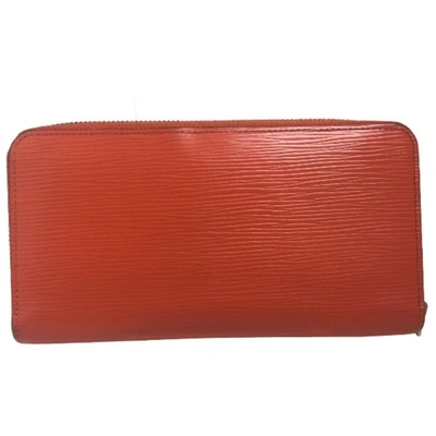 Pre-owned Louis Vuitton Zippy Wallet Orange Leather Wallet  ()