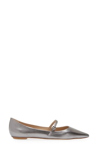 Stuart Weitzman Emilia Mary Jane Flats In Gunmetal