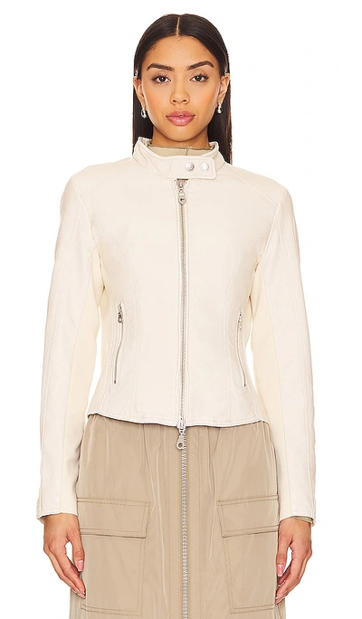 Shop Free People X We The Free Max Moto Jacket In Ivory