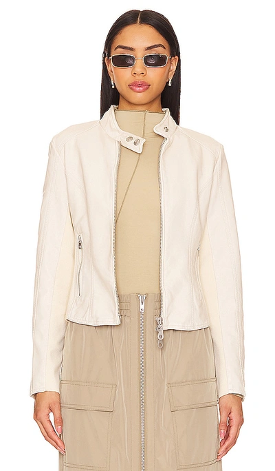 Shop Free People X We The Free Max Moto Jacket In Ivory