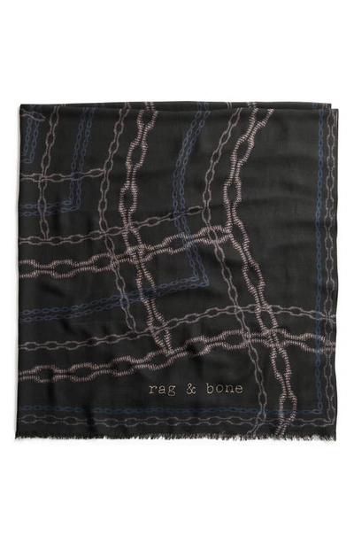 Rag & Bone Pea Chain Scarf In Black