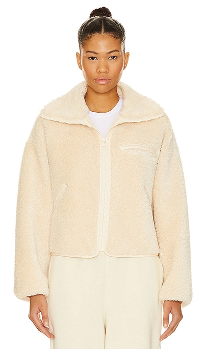 Shop Wellbeing + Beingwell Catalina Sherpa Jacket In Ivory