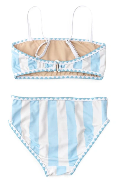 Shop Shade Critters Kids' Cabana Daisy Stripe Two-piece Swimsuit In Blue