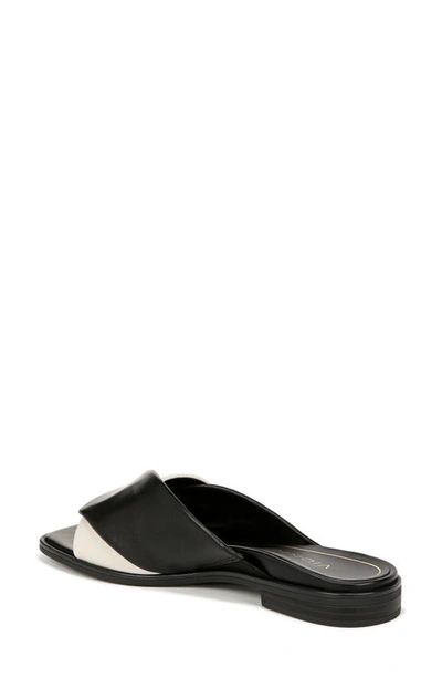 Vionic Miramar Slide Sandal In Black/ Cream