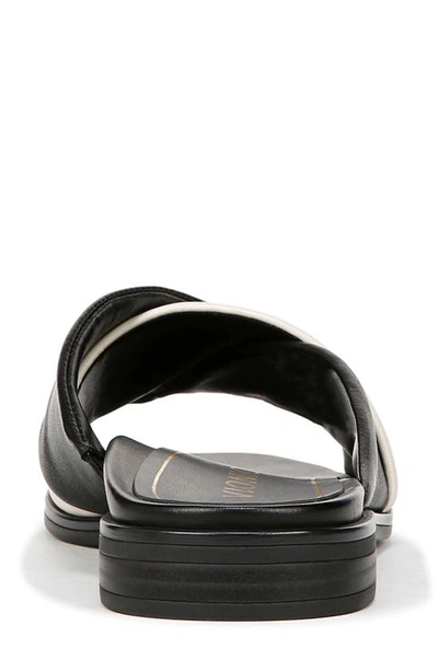 Vionic Miramar Slide Sandal In Black/ Cream