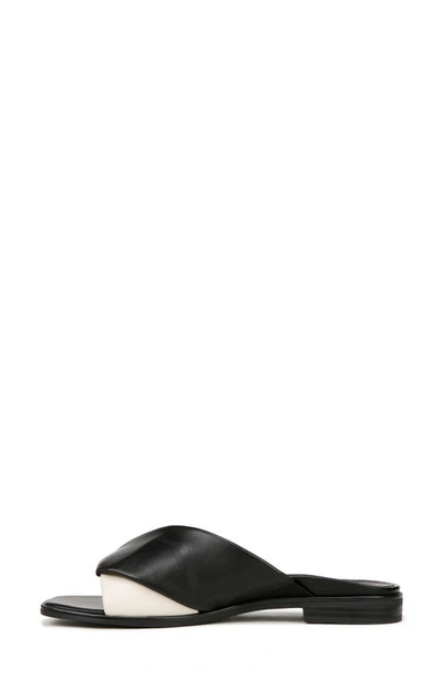 Vionic Miramar Slide Sandal In Black/ Cream