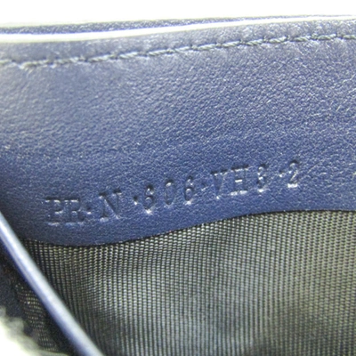 Shop Valentino Garavani Studs Navy Leather Wallet  ()
