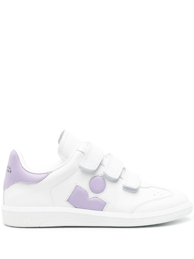 Shop Isabel Marant Beth Leather Sneakers In Violet