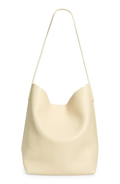 Shop Mansur Gavriel Everyday Cabas Leather Hobo Bag In Avorio