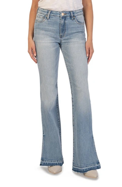 Shop Kut From The Kloth Ana High Waist Release Hem Flare Jeans In Designed
