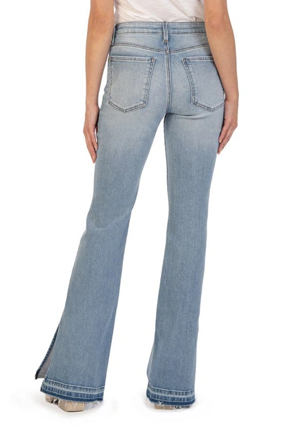 Shop Kut From The Kloth Ana High Waist Release Hem Flare Jeans In Designed