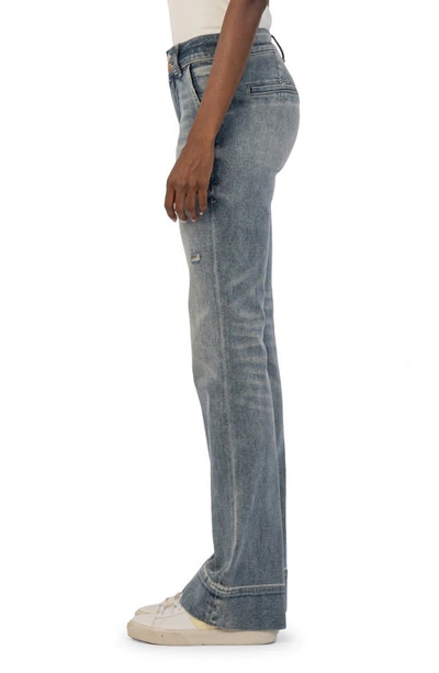 Shop Kut From The Kloth Ana Mid Rise Flare Jeans In Credible