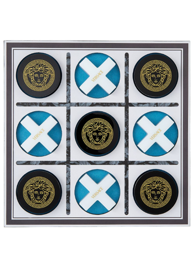 Versace Medusa Tic-tac-toe Spiel-set In Silver