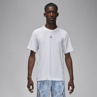 Shop Jordan Men's  Sport Dri-fit Short-sleeve Top In White