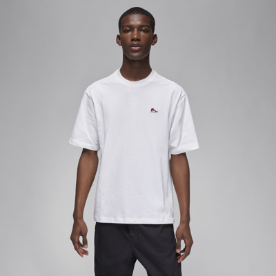 Shop Jordan Men's  Brand T-shirt In White