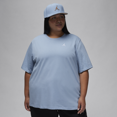 Shop Jordan Women's  Essentials Girlfriend T-shirt (plus Size) In Blue