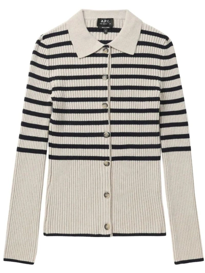 Shop Apc A.p.c. Mallory Cardigan Clothing In White