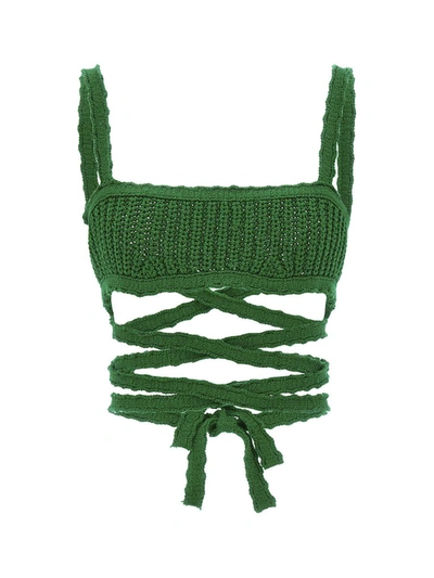 Shop Alanui 'palm Springs' Top In Green