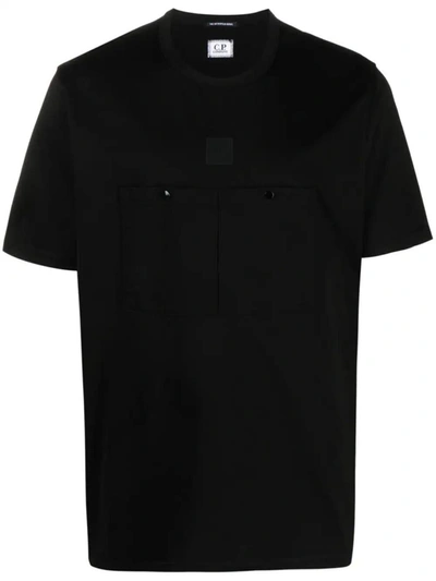 Shop C.p. Company Metropolis Series Mercerized Jersey Pocket T-shirt Clothing In Black