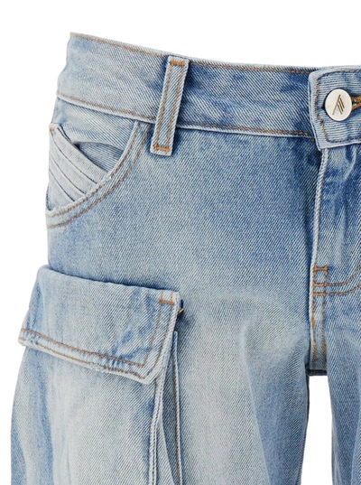 Attico Essie Flared Cargo Pants In Blu