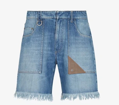 Shop Fendi Pants In Blue