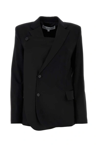 Jw Anderson Tassle Tuxedo Jacket Oversized Fit In Black