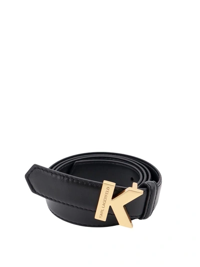 Shop Karl Lagerfeld Belt In Black