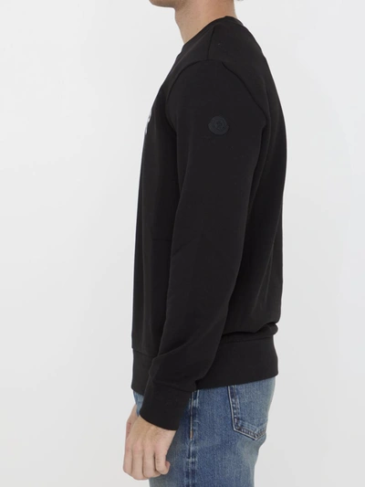 Shop Moncler Logo Sweatshirt In Black