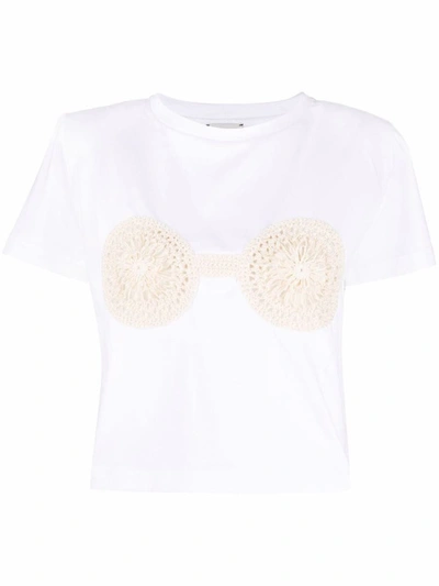 Shop Magda Butrym Iconic Cropped T-shirt Clothing In White