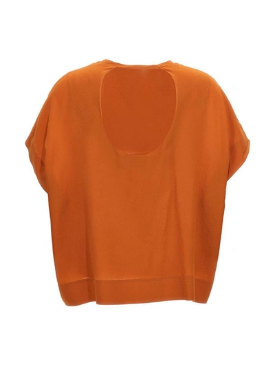 Shop Nude Silk Bloshirt In Orange