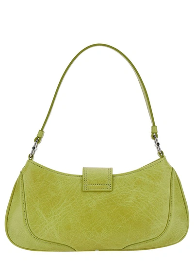 Shop Osoi 'small Brocle' Yellow Shoulder Bag In Hammered Leather Woman