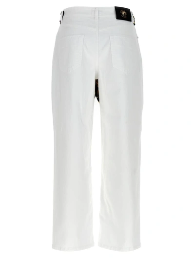 Shop Versace Jeans Couture 'barocco' Scarf Jeans In White