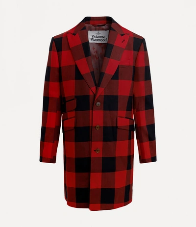 Shop Vivienne Westwood Three Buttons Jacket In Red-black