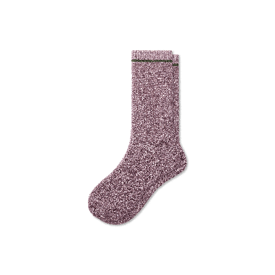 Shop Bombas Plush Terry Calf Socks In Steel Purple