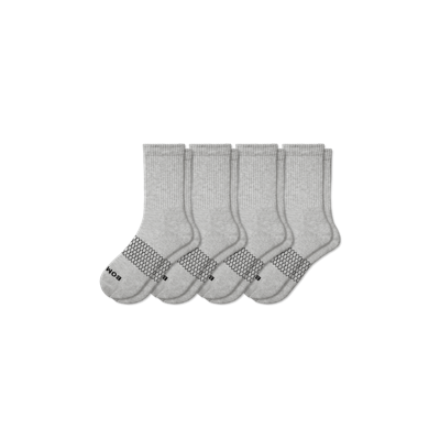 Shop Bombas Solids Half Calf Sock 4-pack In Grey