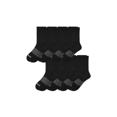 Shop Bombas Solids Half Calf Sock 8-pack In Black