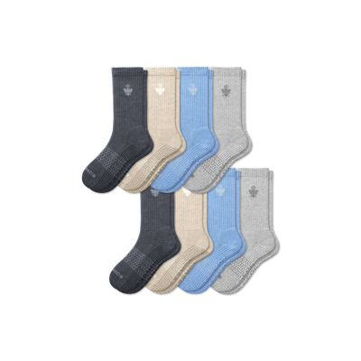 Shop Bombas Gripper Calf Sock 8-pack In Blue Sky Heather Mix