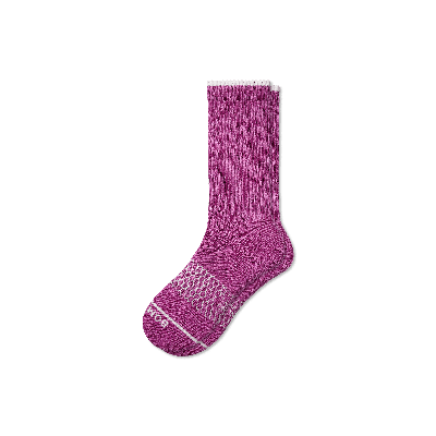 Shop Bombas Merino Wool Blend Calf Socks In Purple Clove