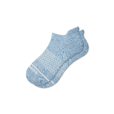 Shop Bombas Merino Wool Blend Ankle Socks In Clear Blue