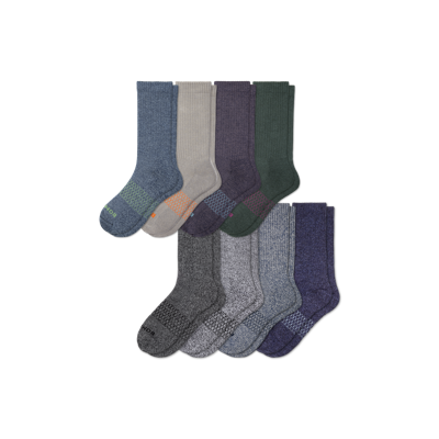 Shop Bombas Calf Sock 8-pack In Meteor Marl Mix