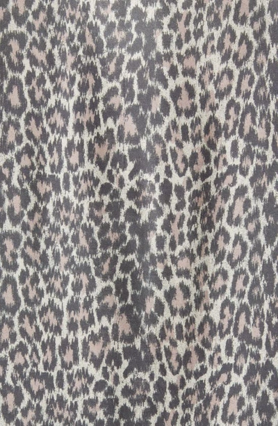 Allsaints Cult Leopard Print Short Sleeve Button-up Camp Shirt In Ecru