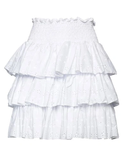 Nora Barth Woman Mini Skirt White Size 10 Cotton In White