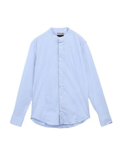 Shop Daniele Alessandrini Homme Man Shirt Sky Blue Size 15 ½ Cotton, Elastane