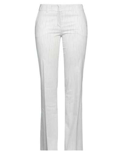 Shop Piazza Sempione Woman Pants Off White Size 10 Viscose, Linen, Cotton, Elastane